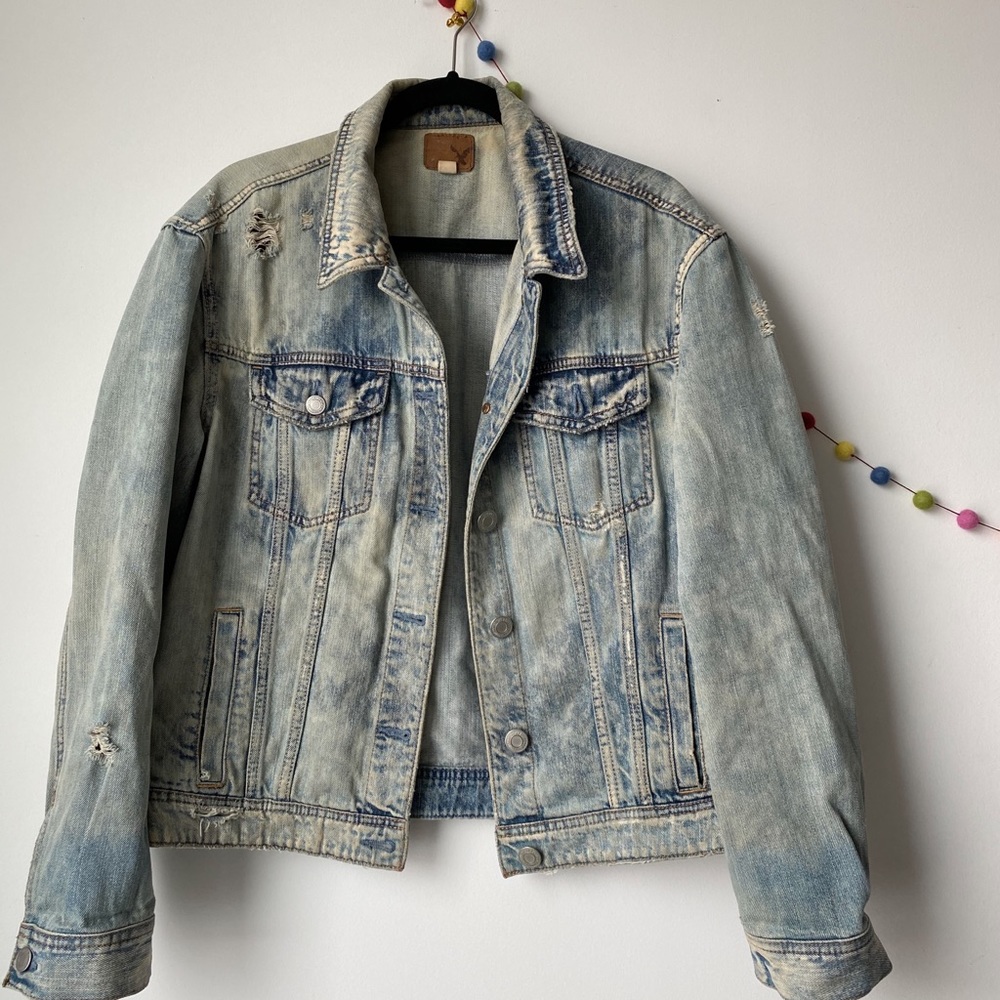oversized american eagle denim jacket